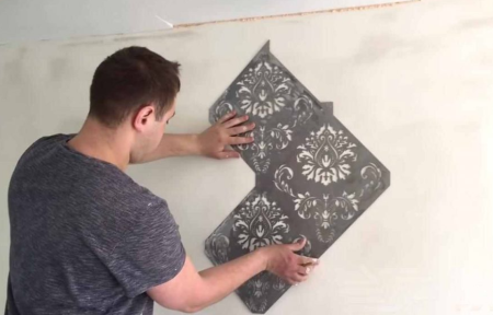 Трафарет на стену под шпаклевку