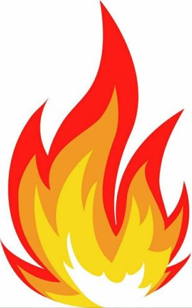 Языки пламени из бумаги