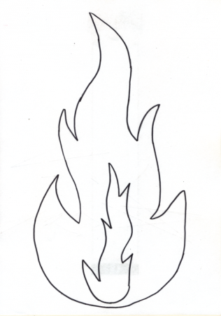 Огонь трафарет