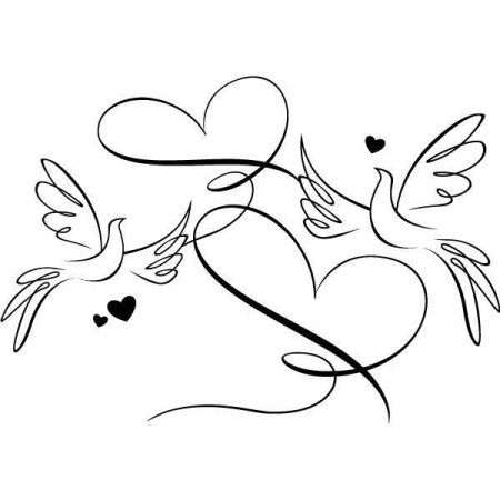 Трафарет для свадебных бокалов