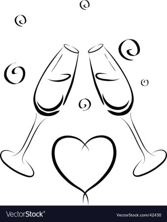 Трафареты для бокалов на свадьбу