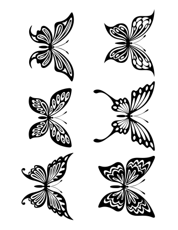 Трафареты бабочек для декора