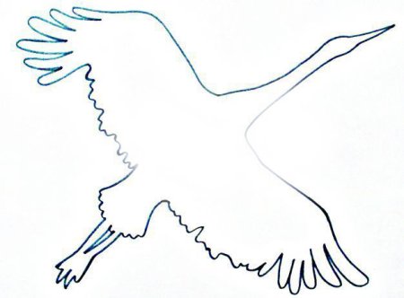 Журавли трафарет