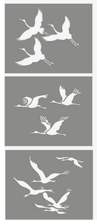 Журавли трафареты для вырезания