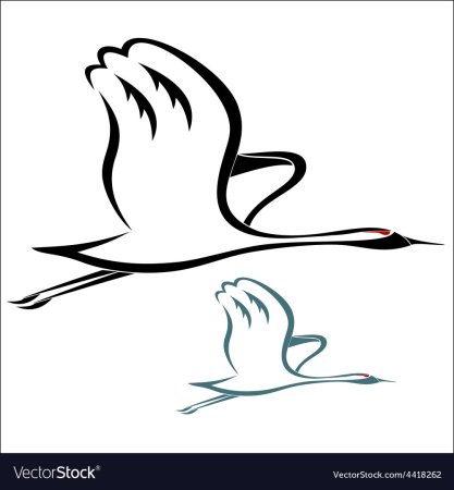 Белые Журавли для вырезания