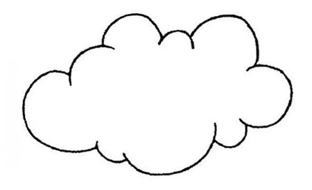 Тучка для раскрашивания детям