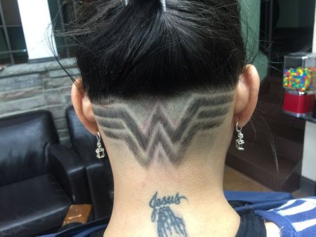 Стрижка три икса на затылке