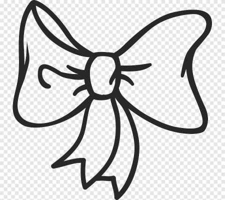 Бант черно белый