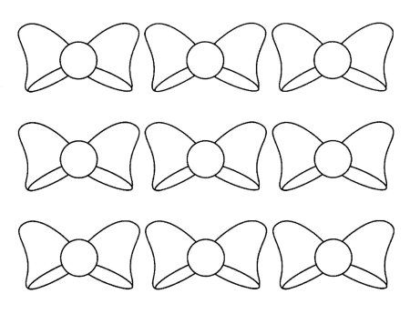 Бантик трафарет