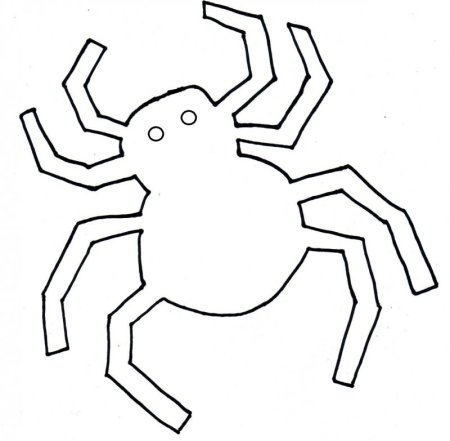 Трафарет паука для вырезания
