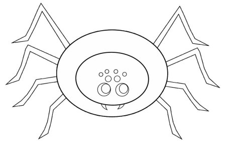 Паук для вырезания для детей