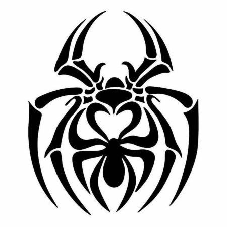 Трафарет тату паук