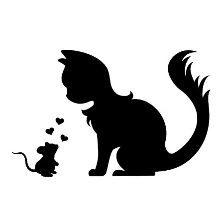 Трафарет кошки для вырезания