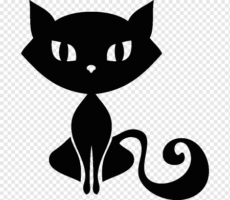 Черная кошка трафарет