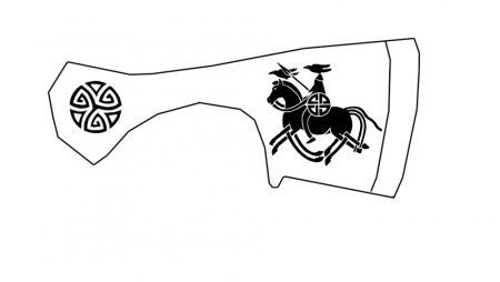 Рисунок на топор трафарет