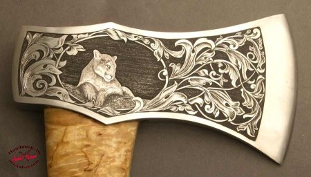 Трафарет для травления металла на топоре