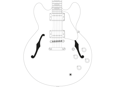 Чертежи гитары Gibson es-335