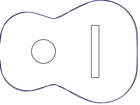 Гитара трафарет для вырезания