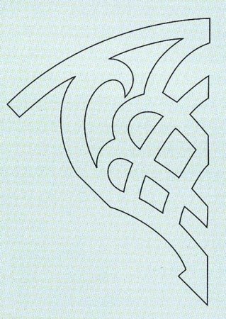 Узор на топор трафарет