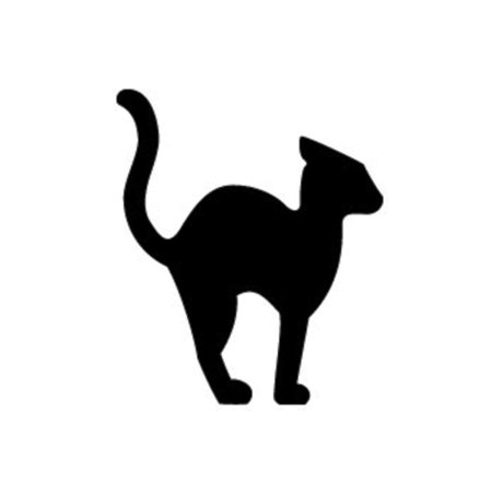 Силуэт кошки с выгнутой спинкой