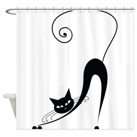 Кошка с выгнутой спиной рисунок