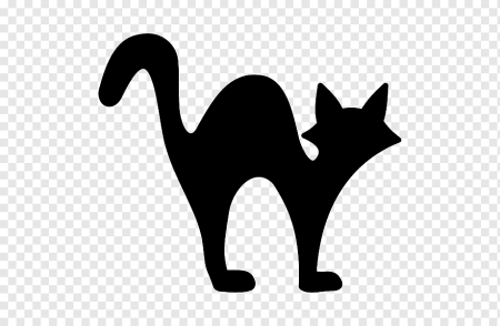 Силуэт кота на Хэллоуин