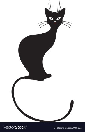 Силуэт грациозной кошки