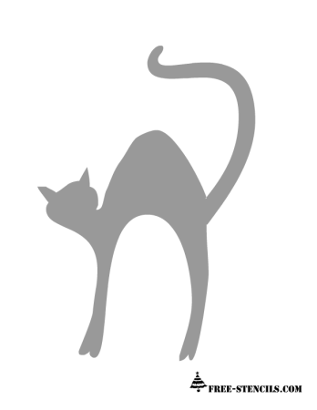 Силуэт кошки с выгнутой спиной