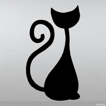 Силуэт изогнутой кошки