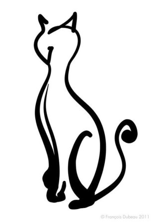 Силуэт грациозной кошки