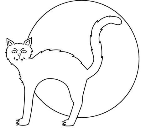 Контур кошки