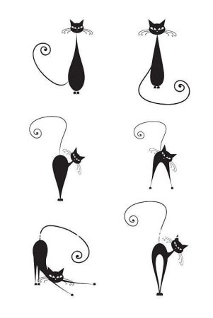 Тату грациозная кошка