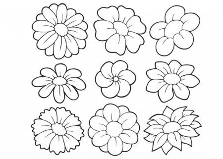 Маленькие цветочки раскраска