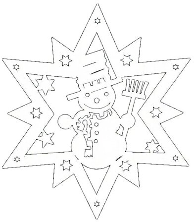Снежинка раскраска