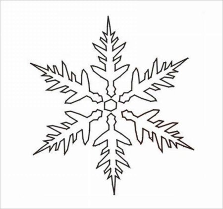 Новогодние трафареты на окна для вырезания снежинки