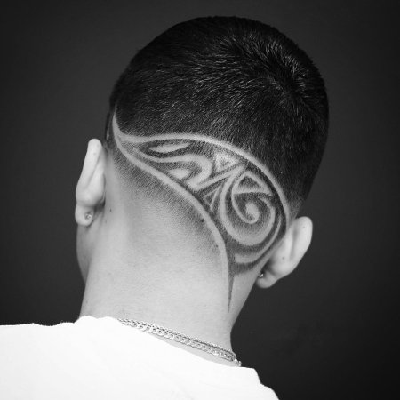 Узоры на голове стрижка