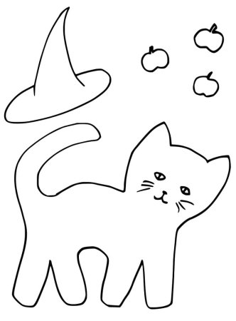 Трафарет кошки для рисования