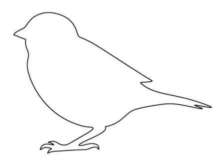 Птица трафарет для детей