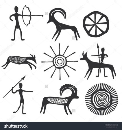 Петроглифы Казахстана вектор