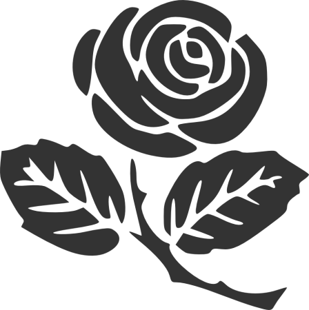 Роза силуэт