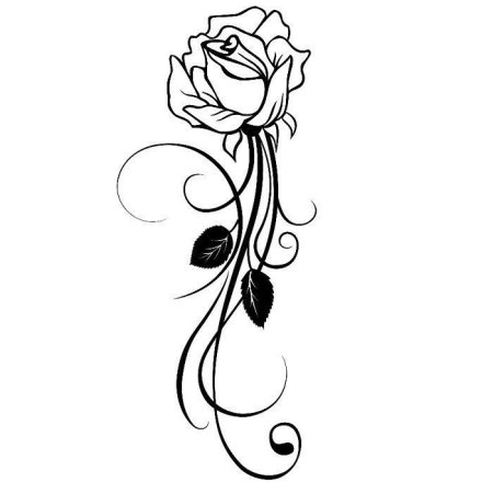 Тату эскизы цветок с завитками