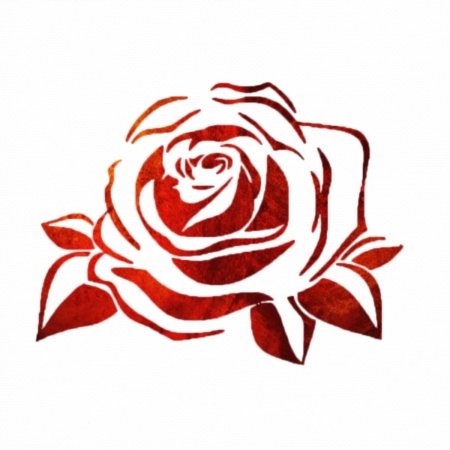 Роза силуэт
