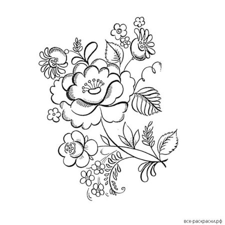 Гжель раскраска