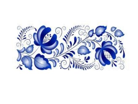 Гжельский орнамент в полосе