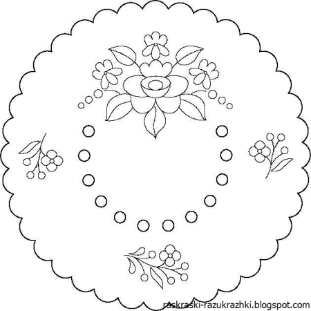 Городецкая роспись. Раскраска