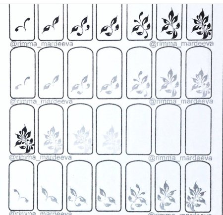 Образец ногтя для рисования