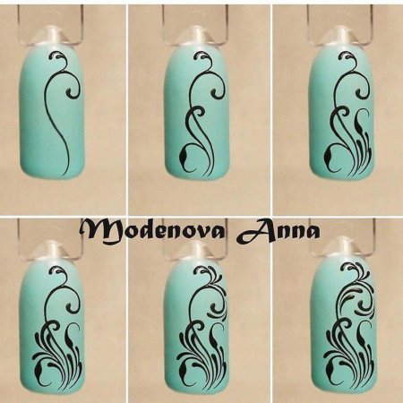 Маникюр вензеля пошагово