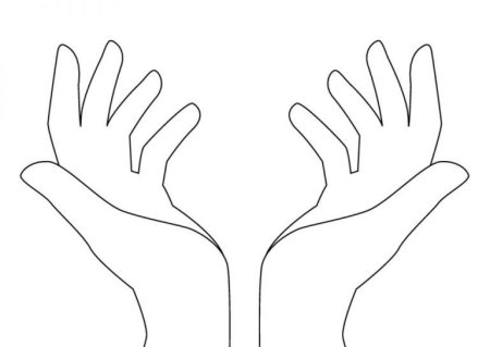 Ладонь раскраска для детей