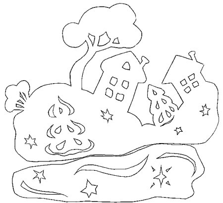 Силуэт на окно на новый год