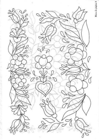 Полхов-Майданская роспись трафареты